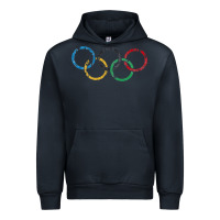 Navy OLYMPIC RINGS Urban Hoodie - artisFamous
