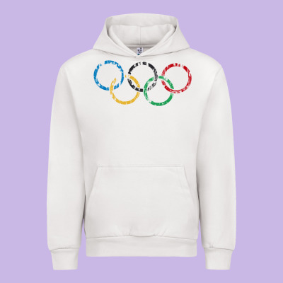 Olympic Rings Urban Hoodie Designed By Artisfamous