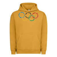 Pigment Peanut Butter OLYMPIC RINGS Urban Hoodie - artisFamous