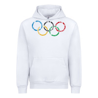 White OLYMPIC RINGS Urban Hoodie - artisFamous