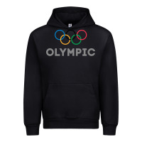 Black OLYMPIC RINGS Urban Hoodie - artisFamous