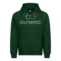 Forest Green OLYMPIC RINGS Urban Hoodie - artisFamous