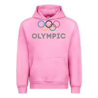 Fuchsia Pink OLYMPIC RINGS Urban Hoodie - artisFamous