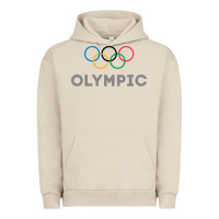 Pigment French Oak OLYMPIC RINGS Urban Hoodie - artisFamous