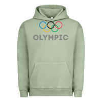 Pigment Oil Green OLYMPIC RINGS Urban Hoodie - artisFamous