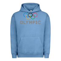 Pigment Pebble Blue OLYMPIC RINGS Urban Hoodie - artisFamous