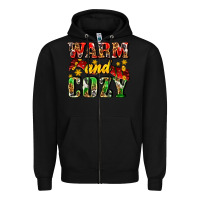 Black warm and cozy with scarf Zipper Hoodie - AdoDesignShop