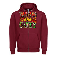 Burgundy warm and cozy with scarf Zipper Hoodie - AdoDesignShop