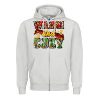 Dove Grey warm and cozy with scarf Zipper Hoodie - AdoDesignShop