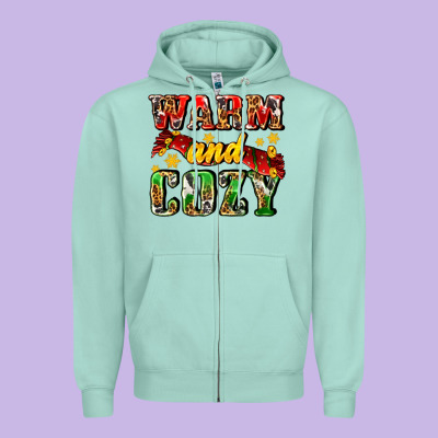 Warm And Cozy With Scarf Zipper Hoodie Designed By Adodesignshop