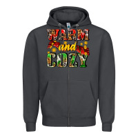Smoke warm and cozy with scarf Zipper Hoodie - AdoDesignShop