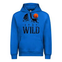 Cobalt stay wild illustration with mountain Urban Hoodie - artisFamous