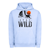 Pigment Grape Ice stay wild illustration with mountain Urban Hoodie - artisFamous