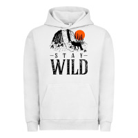 Pigment Lunar Rock stay wild illustration with mountain Urban Hoodie - artisFamous