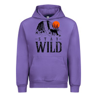 Tulip stay wild illustration with mountain Urban Hoodie - artisFamous