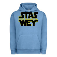 Pigment Pebble Blue Stas Wey Urban Hoodie - artisFamous