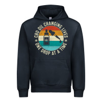 Navy CBD Oil Changing Lives Urban Hoodie - artisFamous