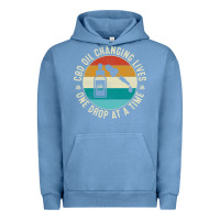 Pigment Pebble Blue CBD Oil Changing Lives Urban Hoodie - artisFamous