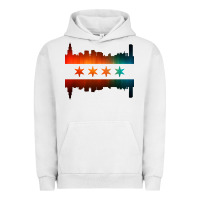 Pigment Lunar Rock chicago flag skyline Urban Hoodie - artisFamous