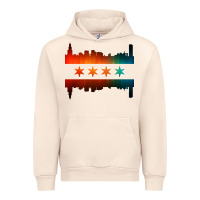 Sandshell chicago flag skyline Urban Hoodie - artisFamous