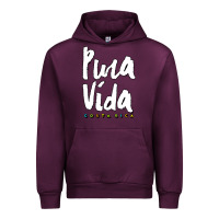 Mauve Wine costa rica pura vida Urban Hoodie - artisFamous
