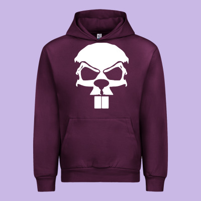 Crazy Beaver Skull Urban Hoodie Designed By Artisfamous