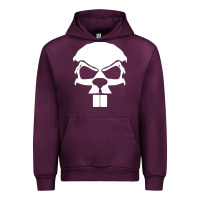 Mauve Wine crazy beaver skull Urban Hoodie - artisFamous