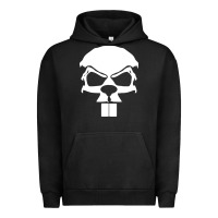 Pigment Black crazy beaver skull Urban Hoodie - artisFamous
