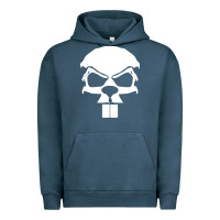 Pigment Midnight Navy crazy beaver skull Urban Hoodie - artisFamous