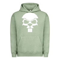 Pigment Oil Green crazy beaver skull Urban Hoodie - artisFamous