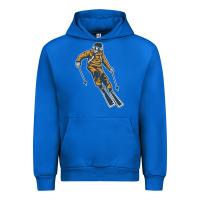 Cobalt born to ski Urban Hoodie - artisFamous