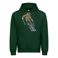 Forest Green born to ski Urban Hoodie - artisFamous