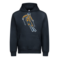 Navy born to ski Urban Hoodie - artisFamous