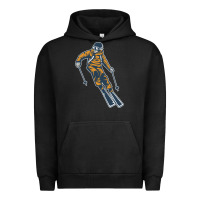 Pigment Black born to ski Urban Hoodie - artisFamous