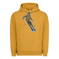 Pigment Peanut Butter born to ski Urban Hoodie - artisFamous