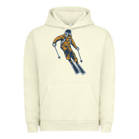 Pigment Pistachio born to ski Urban Hoodie - artisFamous