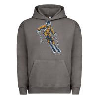 Pigment Tornado born to ski Urban Hoodie - artisFamous