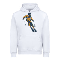 White born to ski Urban Hoodie - artisFamous
