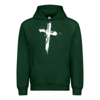 Forest Green cross Urban Hoodie - artisFamous