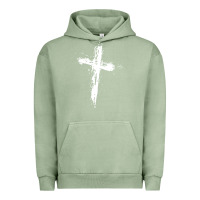 Pigment Oil Green cross Urban Hoodie - artisFamous