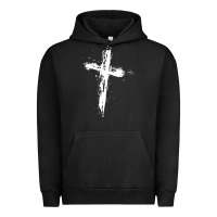 Pigment Black cross Urban Hoodie - artisFamous