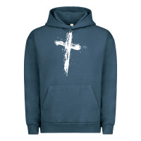 Pigment Midnight Navy cross Urban Hoodie - artisFamous