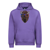 Tulip bison with american flag glasses Urban Hoodie - RanaPortraitStore