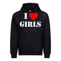 Black i love girls Urban Hoodie - artisFamous