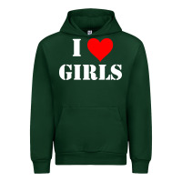 Forest Green i love girls Urban Hoodie - artisFamous