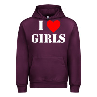 Mauve Wine i love girls Urban Hoodie - artisFamous
