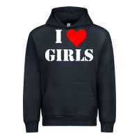 Navy i love girls Urban Hoodie - artisFamous