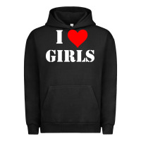 Pigment Black i love girls Urban Hoodie - artisFamous