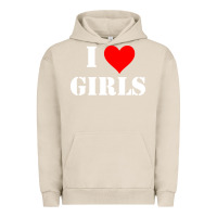 Pigment French Oak i love girls Urban Hoodie - artisFamous