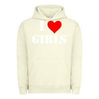 Pigment Pistachio i love girls Urban Hoodie - artisFamous